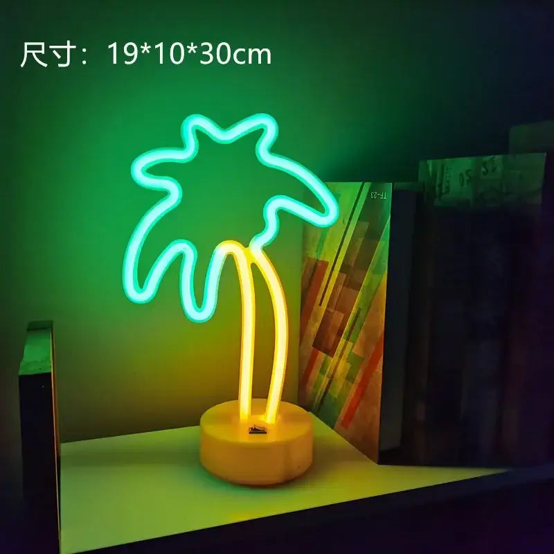 DecorBites™ USB LED Neon Sign Light Holiday Flamingo Night Lamp Xmas Party Wedding Decoration Home Gift cloud Heart Neon Light