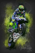DecorBites™ Valentino Rossi Motorcycle Racing Canvas Wall Art