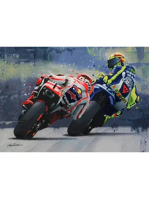 DecorBites™ Valentino Rossi Motorcycle Racing Canvas Wall Art