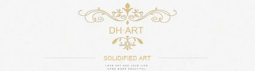 Gold ornamental logo with intricate scrollwork and floral motifs on decorbites vintage nordic abstract landscape canvas art
