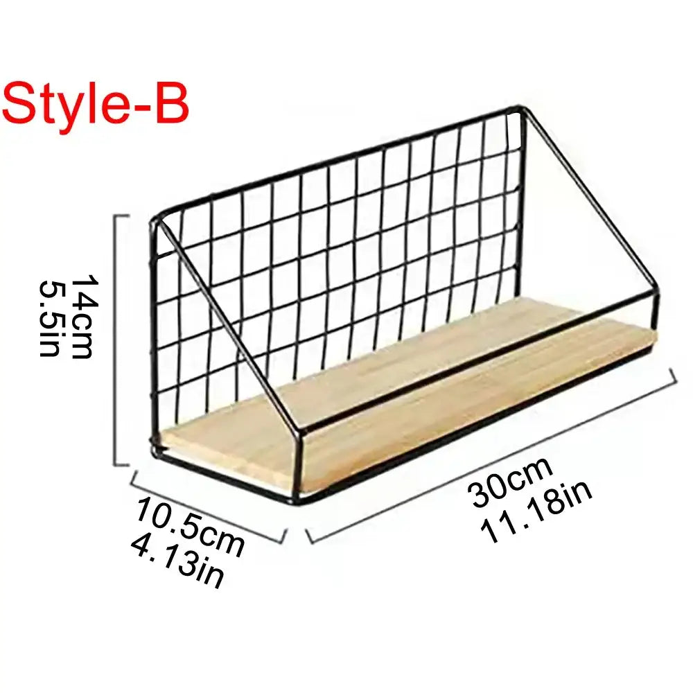 DecorBites™ Wall Mounted Storage Shelves and Baskets