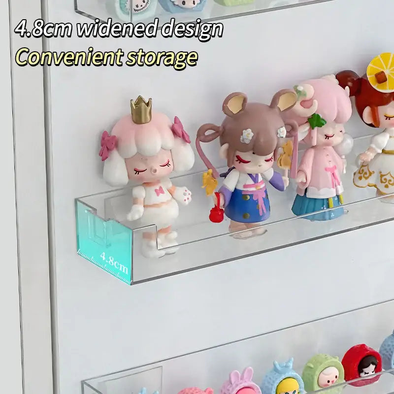 DecorBites™ Wall Mounted Transparent Storage Rack for Figures