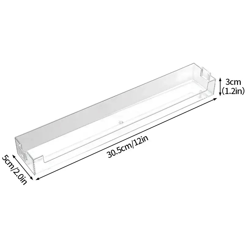 Decorbites™ wall mounted transparent acrylic storage rack shelf 30.5cm by 12in rectangular design for organized storage