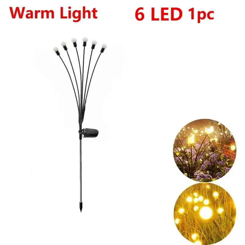 DecorBites™ Warm White Solar LED Firework Lights