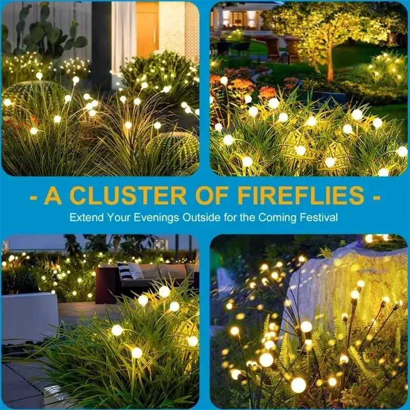 DecorBites™ Warm White Solar LED Firework Lights