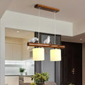 DecorBites™ White Glass LED Pendant Light with Resin Bird - Cylinder Restaurant Island Hanging Fixture