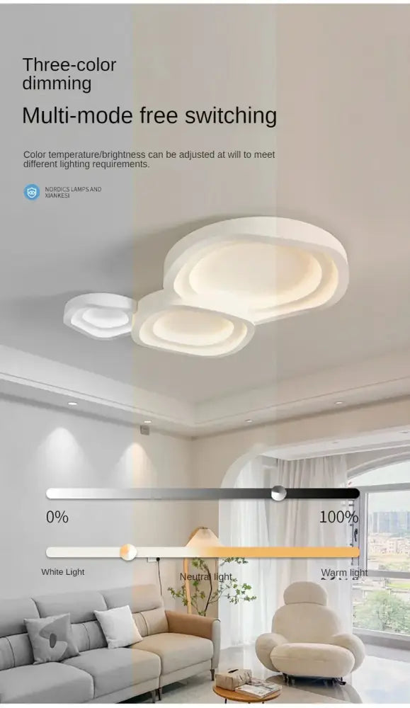 DecorBites™ White LED Ceiling Lamps - Modern Minimalist Home Decor