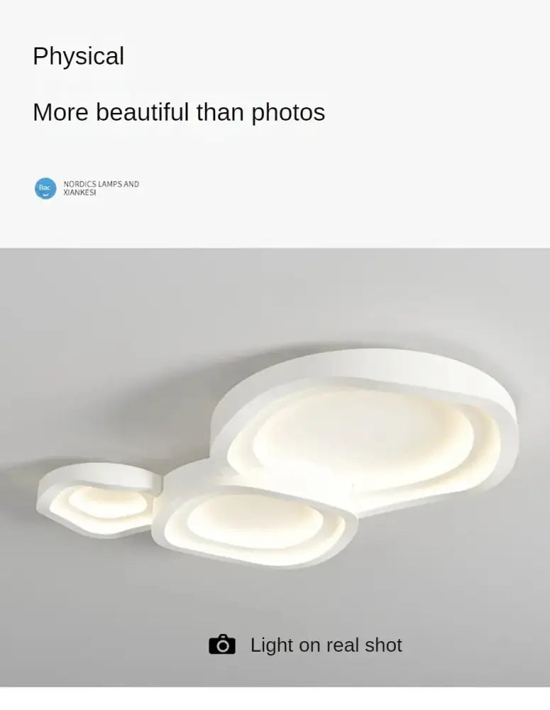 DecorBites™ White LED Ceiling Lamps - Modern Minimalist Home Decor