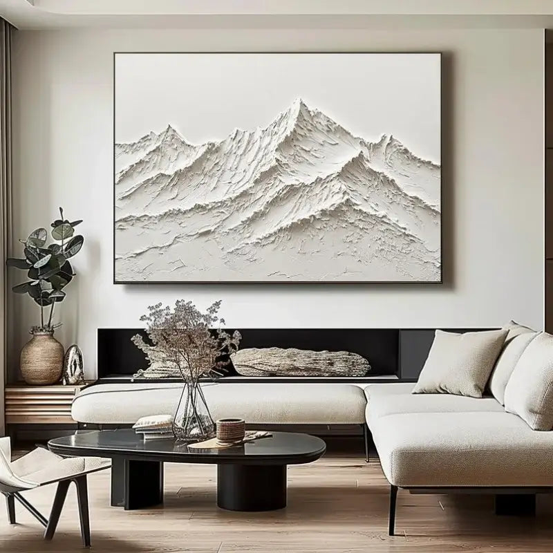DecorBites™ White Mountain 3D Canvas Wall Art