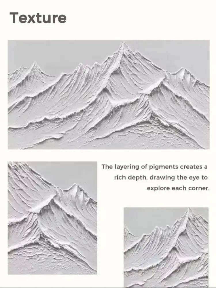 DecorBites™ White Mountain 3D Canvas Wall Art
