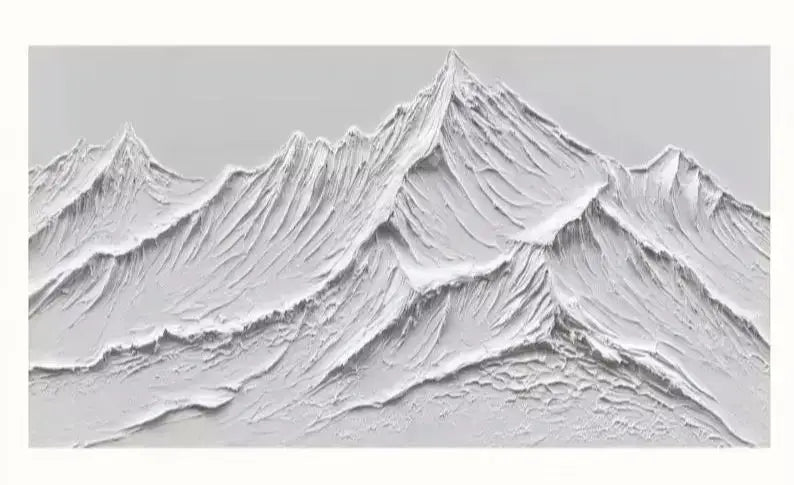 DecorBites™ White Mountain 3D Canvas Wall Art