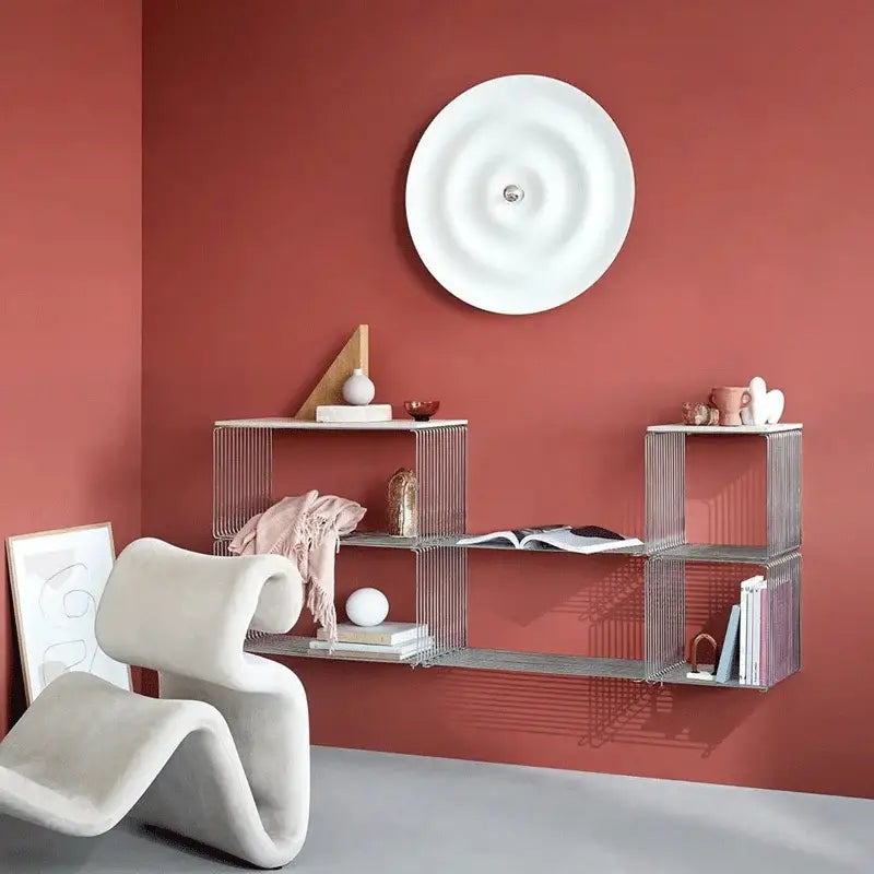 DecorBites™ White Nordic Bauhaus Round Lamp