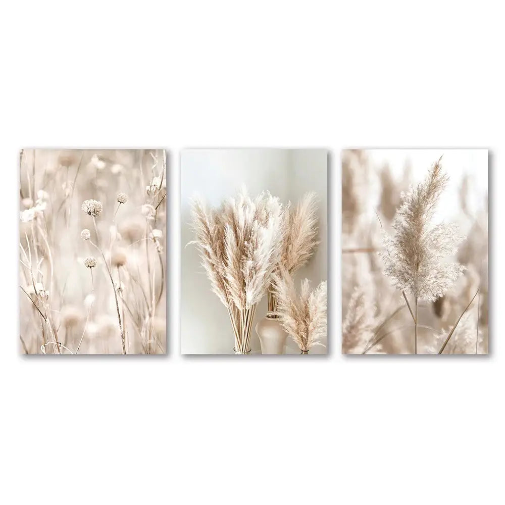 DecorBites™ White Seascape Canvas Set - Beach & Botanical Wall Art