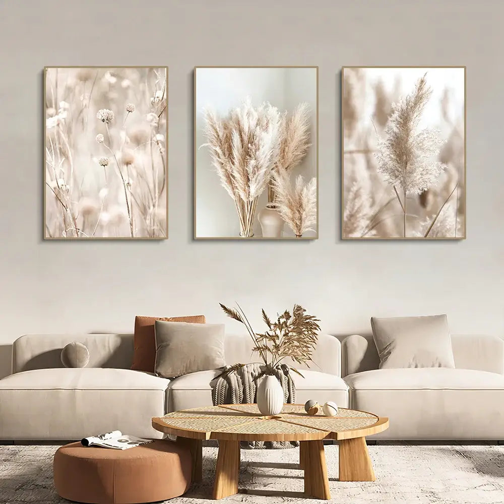 DecorBites™ White Seascape Canvas Set - Beach & Botanical Wall Art