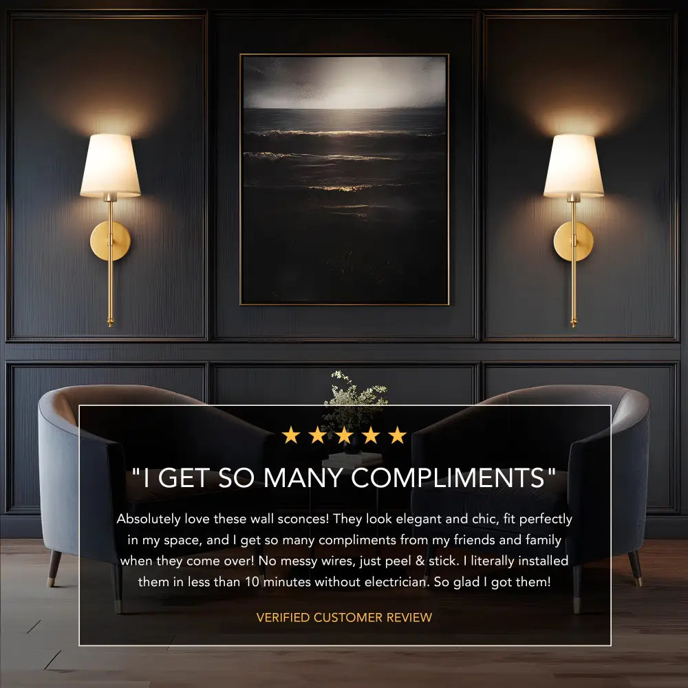 DecorBites™ WIRELESS WALL SCONCES (SET OF 2 )