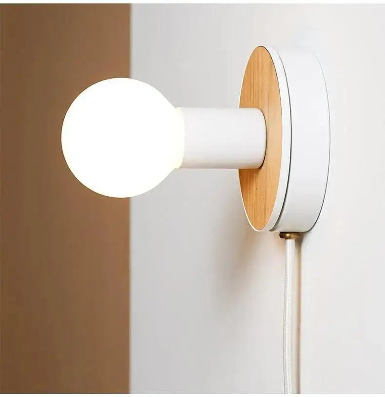 DecorBites™ Wood Plug-In Wall Sconce by BO-HA