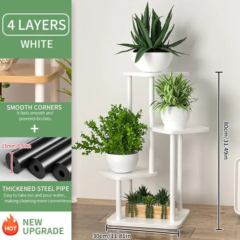 DecorBites™ Wooden Flower Plant Stand Shelf - 4/5/6 Tier