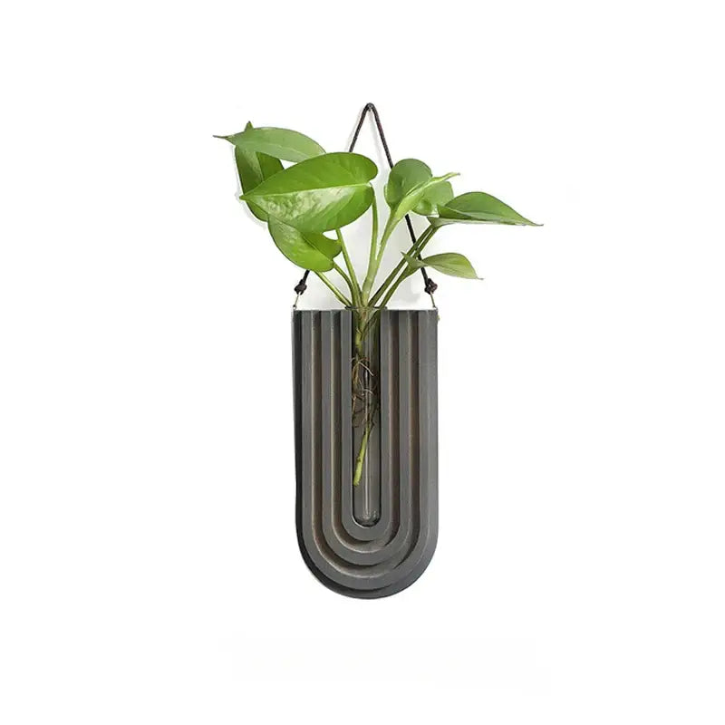 DecorBites™ Wooden Flower Vase Wall Mount Holder