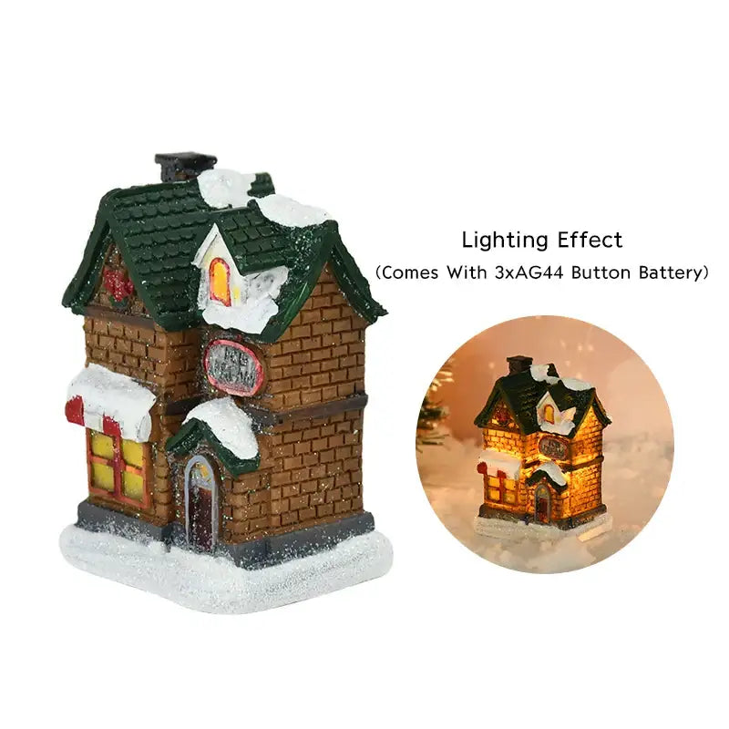 ديكورات الكريسماس المنزلية الخشبية المضيئة من DecorBites™ مزودة بإضاءة LED