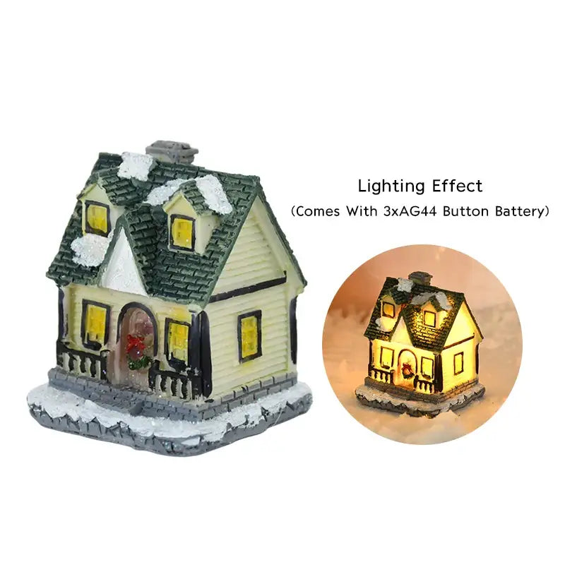 ديكورات الكريسماس المنزلية الخشبية المضيئة من DecorBites™ مزودة بإضاءة LED
