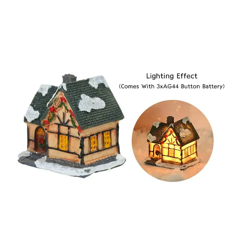 ديكورات الكريسماس المنزلية الخشبية المضيئة من DecorBites™ مزودة بإضاءة LED