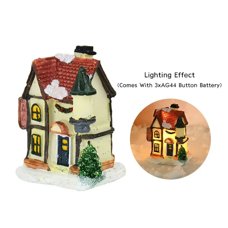 ديكورات الكريسماس المنزلية الخشبية المضيئة من DecorBites™ مزودة بإضاءة LED