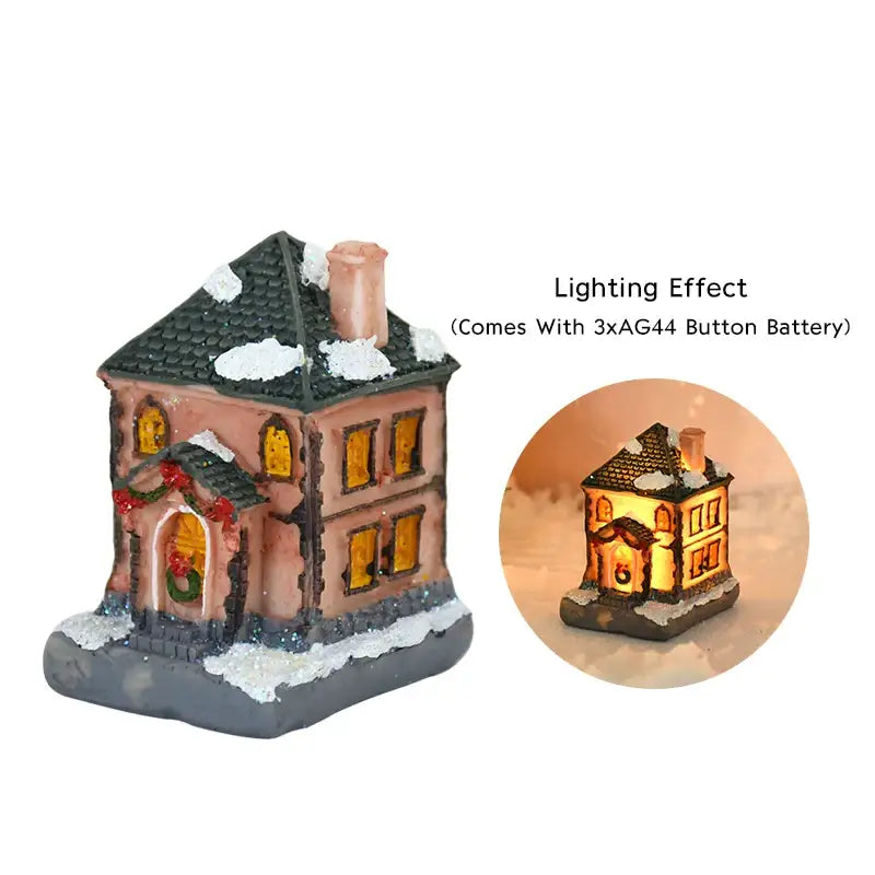 ديكورات الكريسماس المنزلية الخشبية المضيئة من DecorBites™ مزودة بإضاءة LED