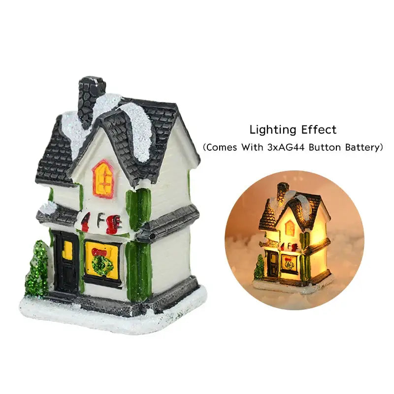 ديكورات الكريسماس المنزلية الخشبية المضيئة من DecorBites™ مزودة بإضاءة LED