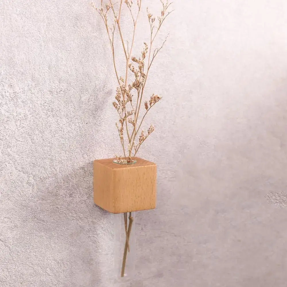 DecorBites™ Wooden Magnetic Test Tube Vase for DIY Flower Arrangement