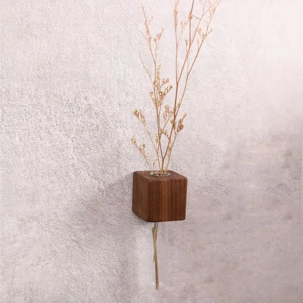 DecorBites™ Wooden Magnetic Test Tube Vase for DIY Flower Arrangement