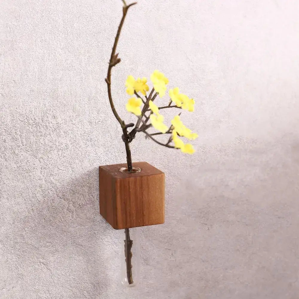 DecorBites™ Wooden Magnetic Test Tube Vase for DIY Flower Arrangement