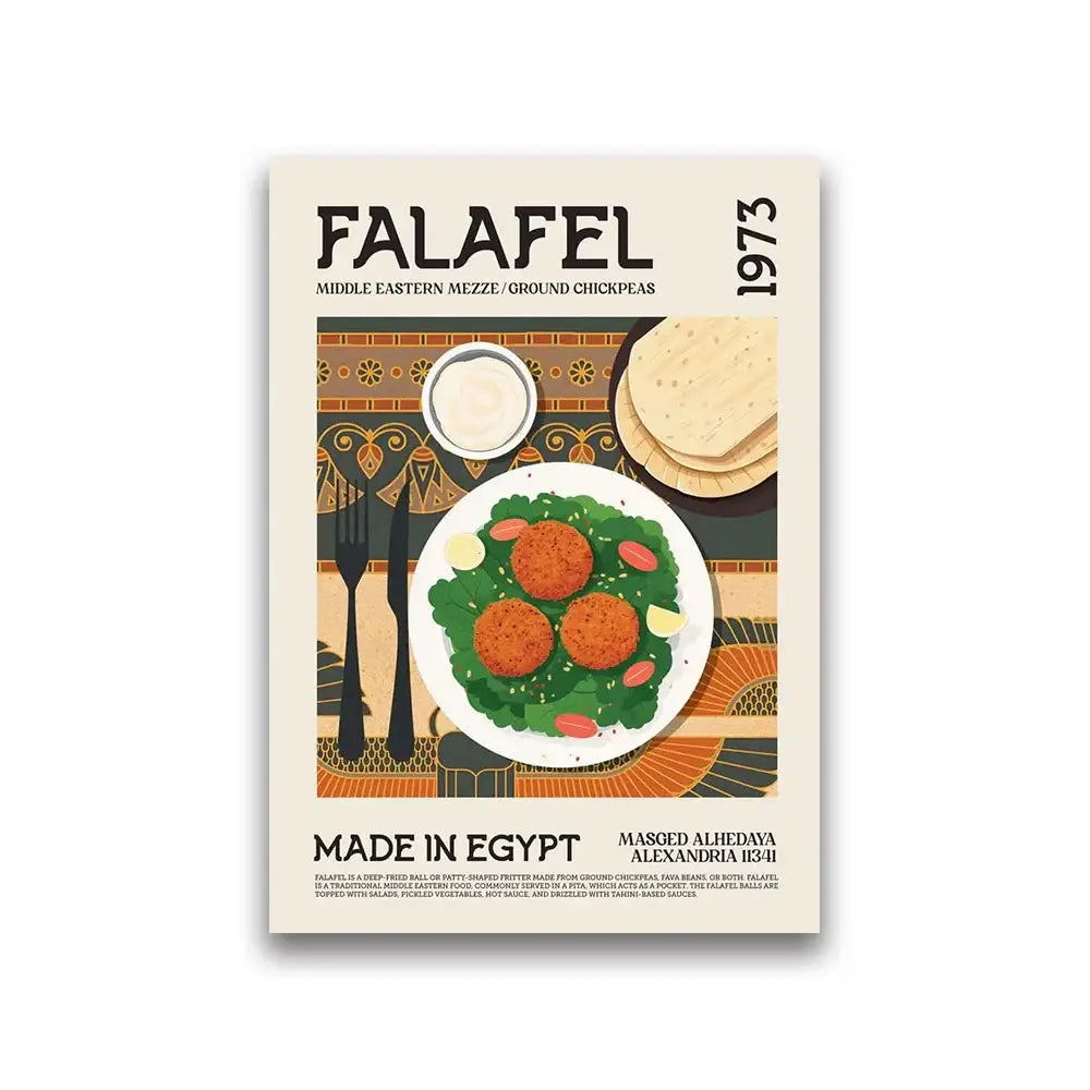 DecorBites™ World Cuisine Canvas Print for Home Decor
