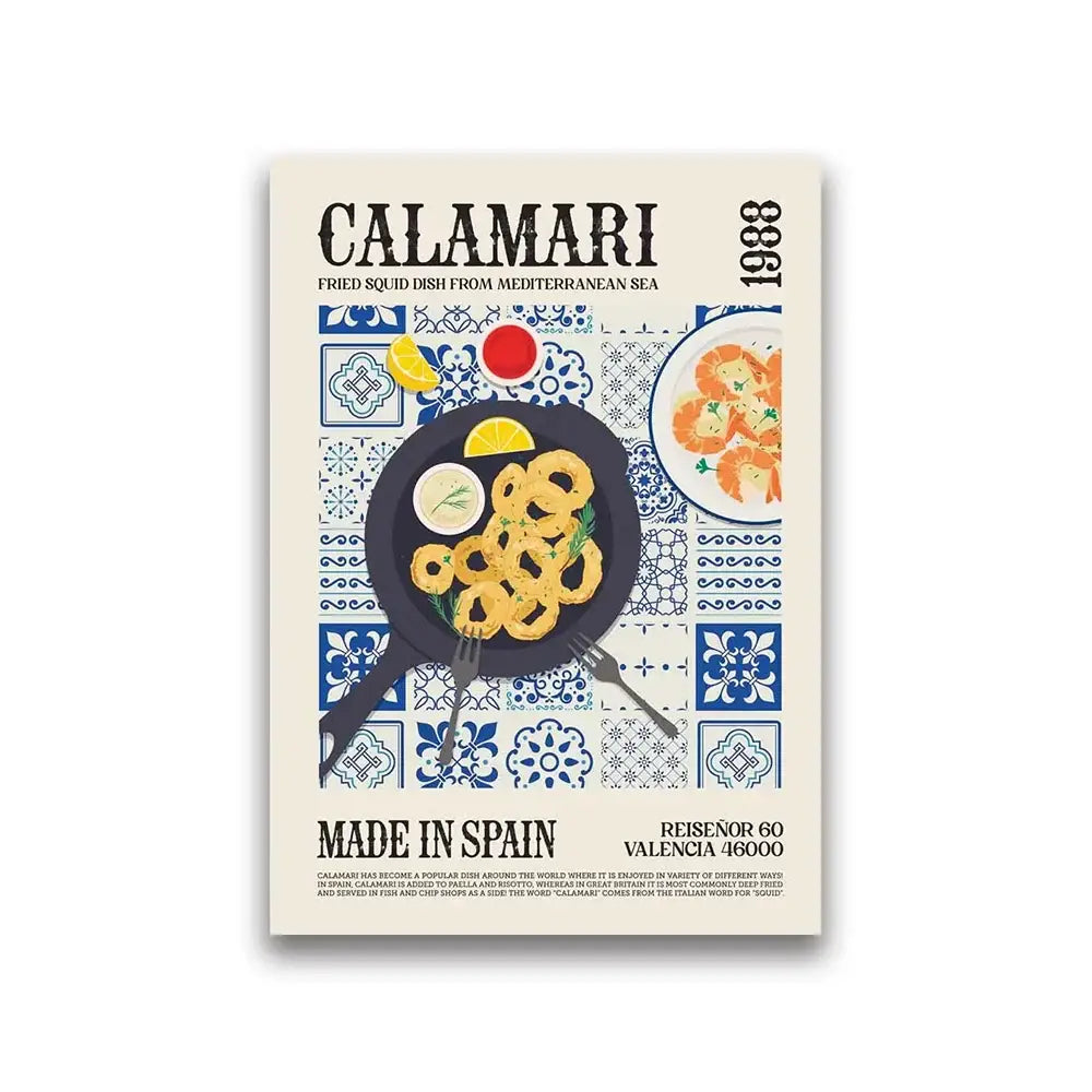 DecorBites™ World Cuisine Canvas Print for Home Decor