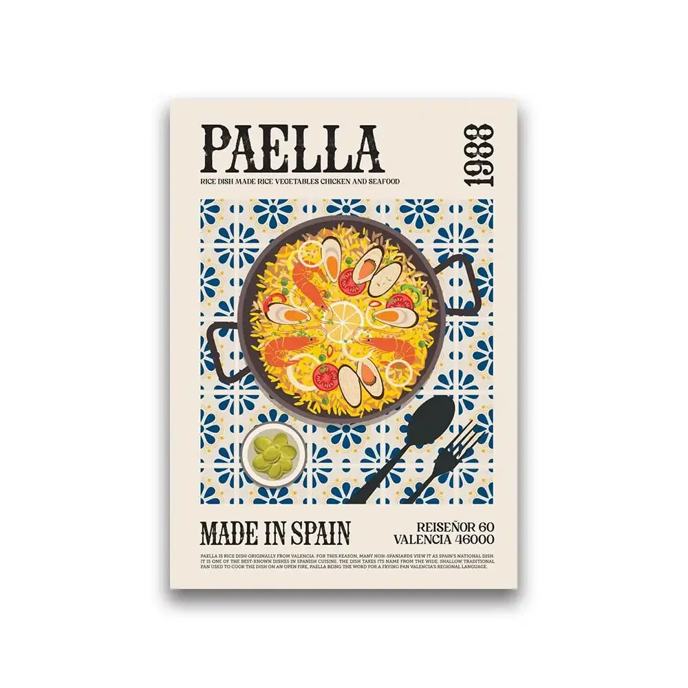 DecorBites™ World Cuisine Canvas Wall Art