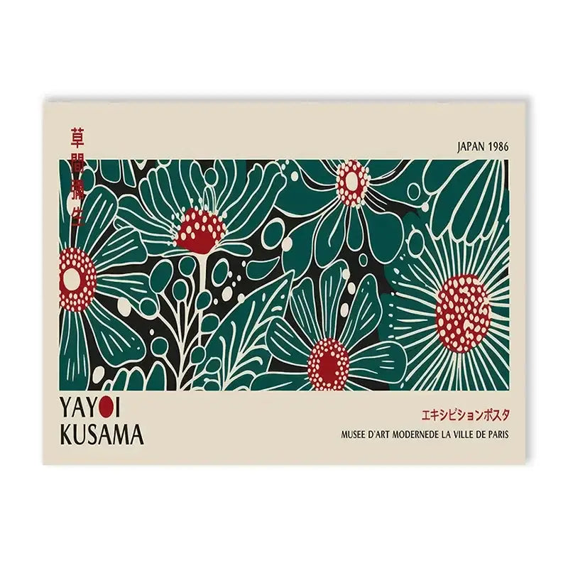 DecorBites™ Yayoi Kusama Flower Art Poster - Large Canvas Print