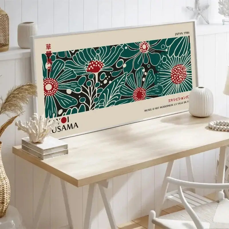 DecorBites™ Yayoi Kusama Flower Art Poster - Large Canvas Print