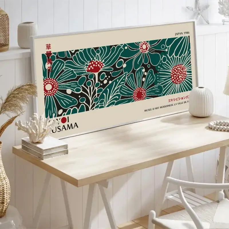 DecorBites™ Yayoi Kusama Flower Art Poster - Large Canvas Print