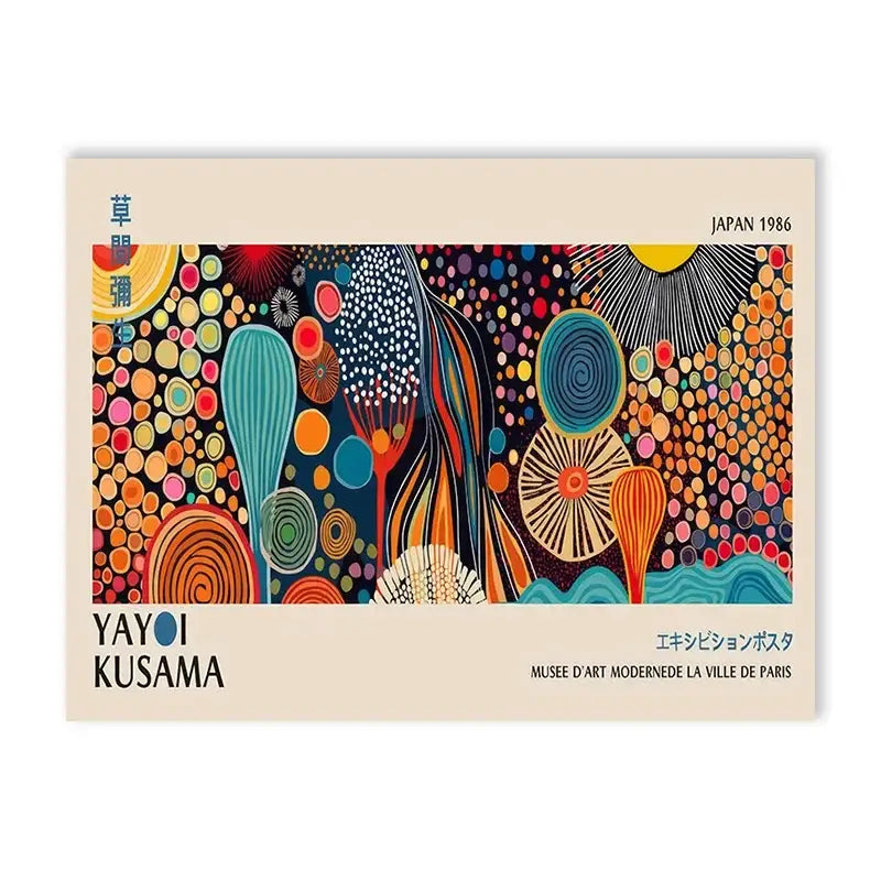 DecorBites™ Yayoi Kusama Flower Art Poster - Large Canvas Print