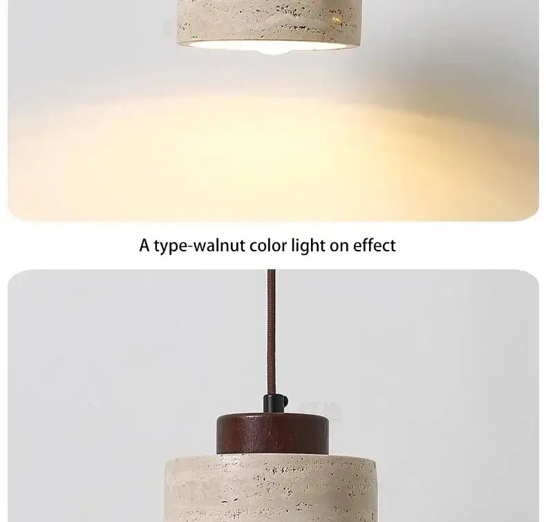 DecorBites™ Yellow Stone LED Pendant Chandelier - Retro Nordic Style