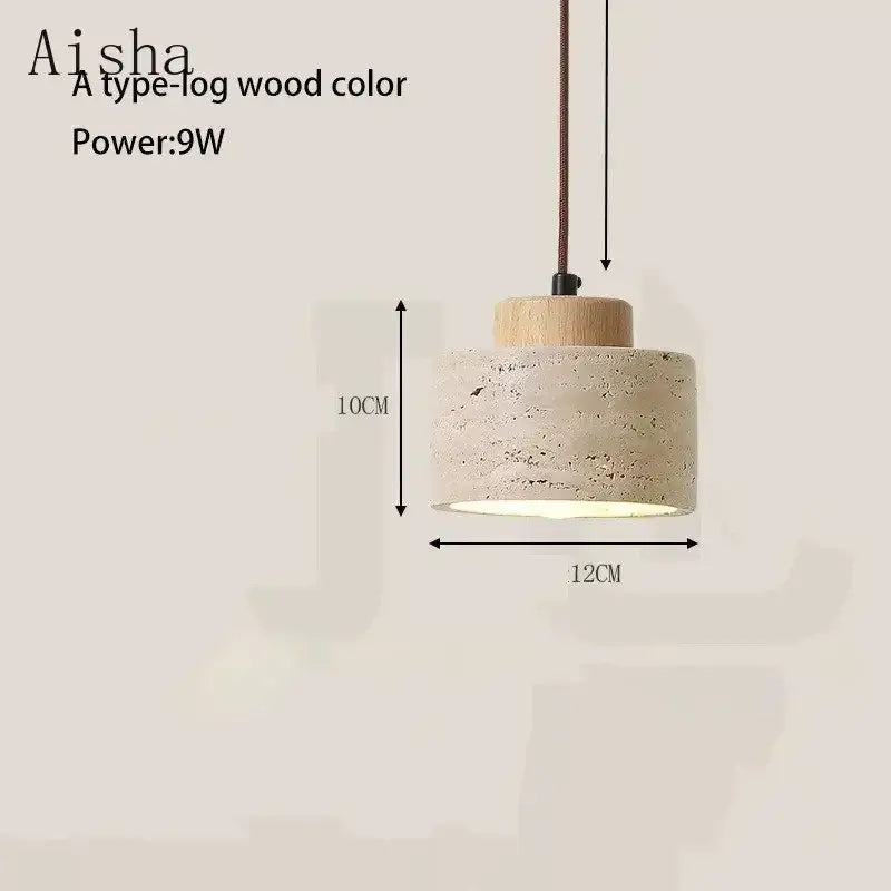 DecorBites™ Yellow Stone LED Pendant Chandelier - Retro Nordic Style