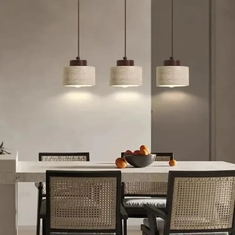 DecorBites™ Yellow Stone LED Pendant Chandelier - Retro Nordic Style