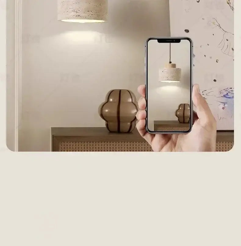 DecorBites™ Yellow Stone LED Pendant Chandelier - Retro Nordic Style