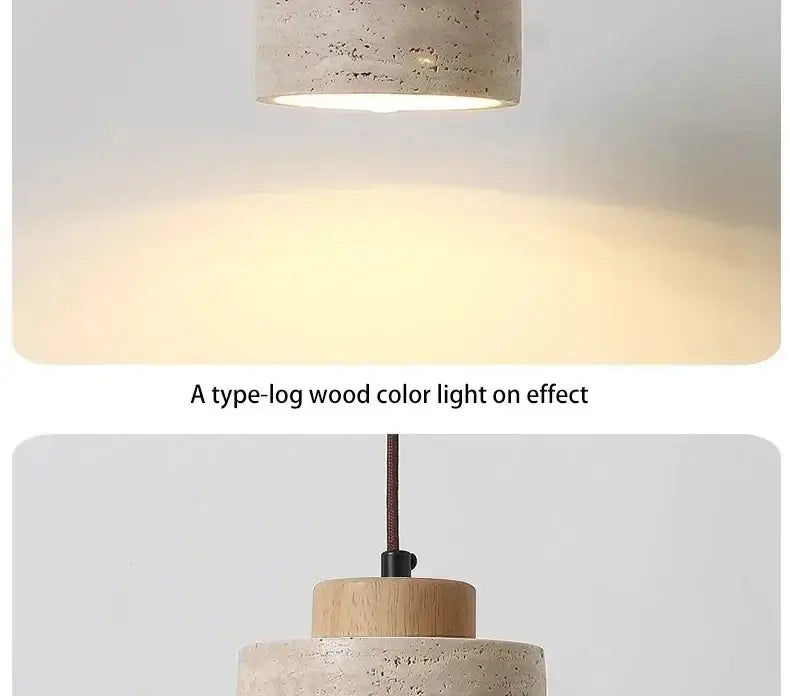 DecorBites™ Yellow Stone LED Pendant Chandelier - Retro Nordic Style