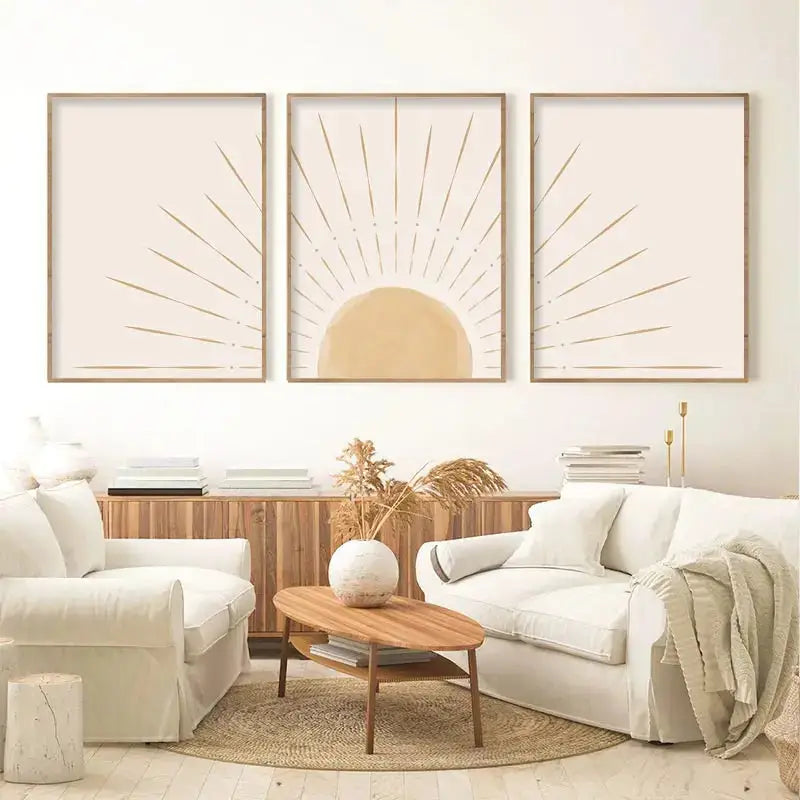 DecorBites™ Yellow Sun Rising Horizon Wall Art