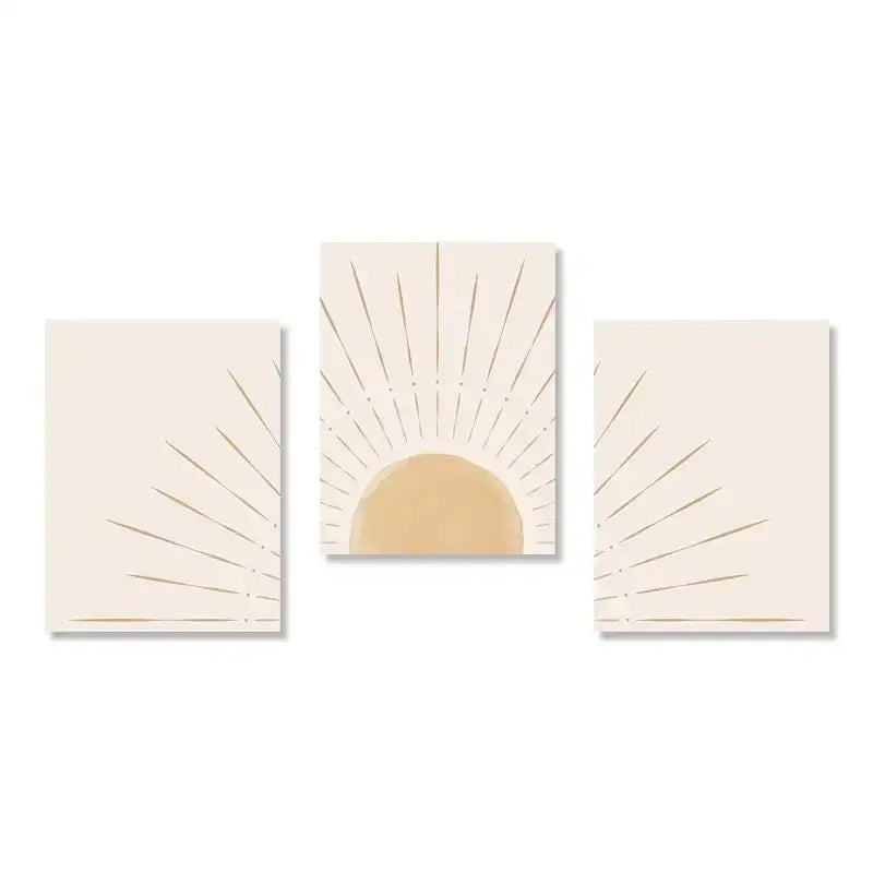 DecorBites™ Yellow Sun Rising Horizon Wall Art
