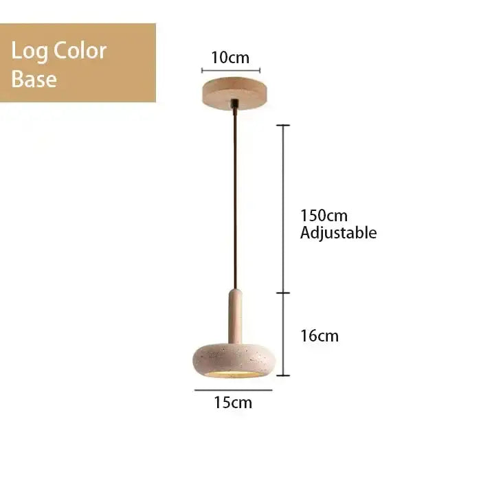 DecorBites™ Yellow Travertine Pendant Light for Kitchen Island