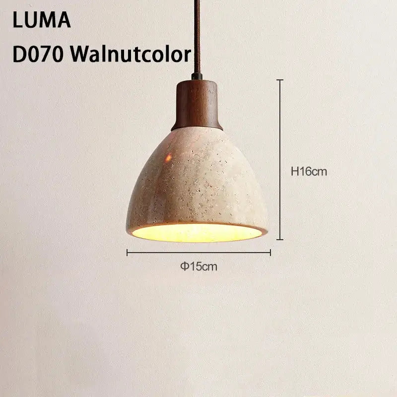 DecorBites™ Yellow Travertine Pendant Light for Kitchen Island