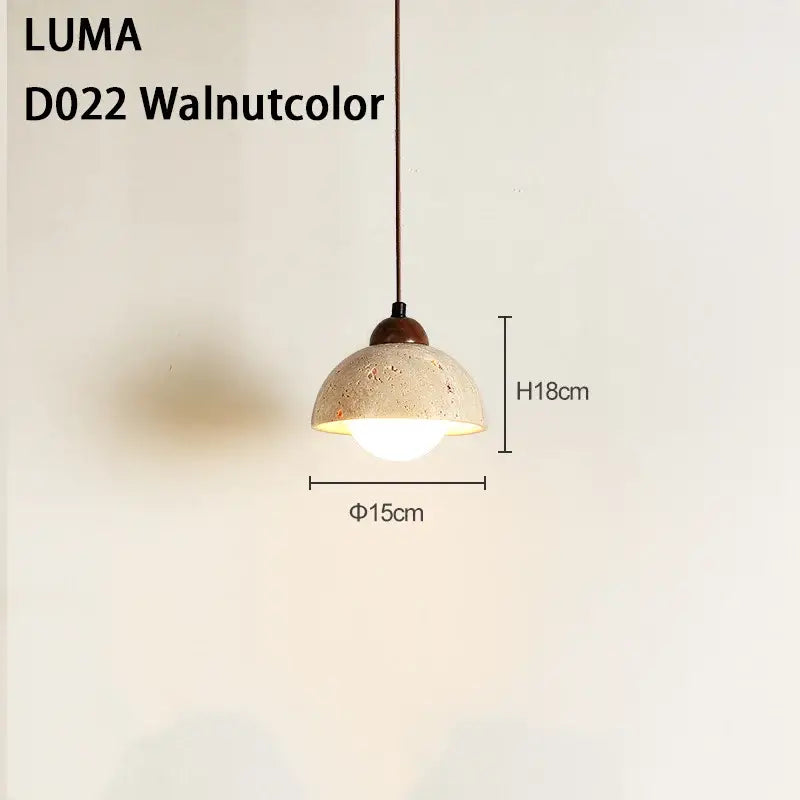 DecorBites™ Yellow Travertine Pendant Light for Kitchen Island