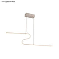Modern minimalist decorbites z-shaped linear island light pendant in black with warm white led for dining room and kitchen