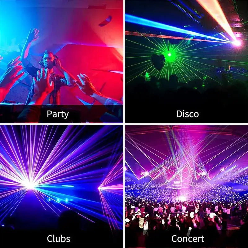 Dynamic geometric beam laser projector – living room party light